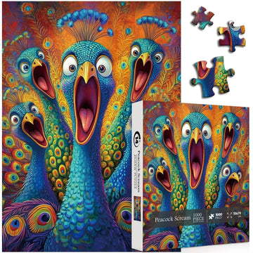 Peacock Scream puzzle puzzle 1000 pezzi